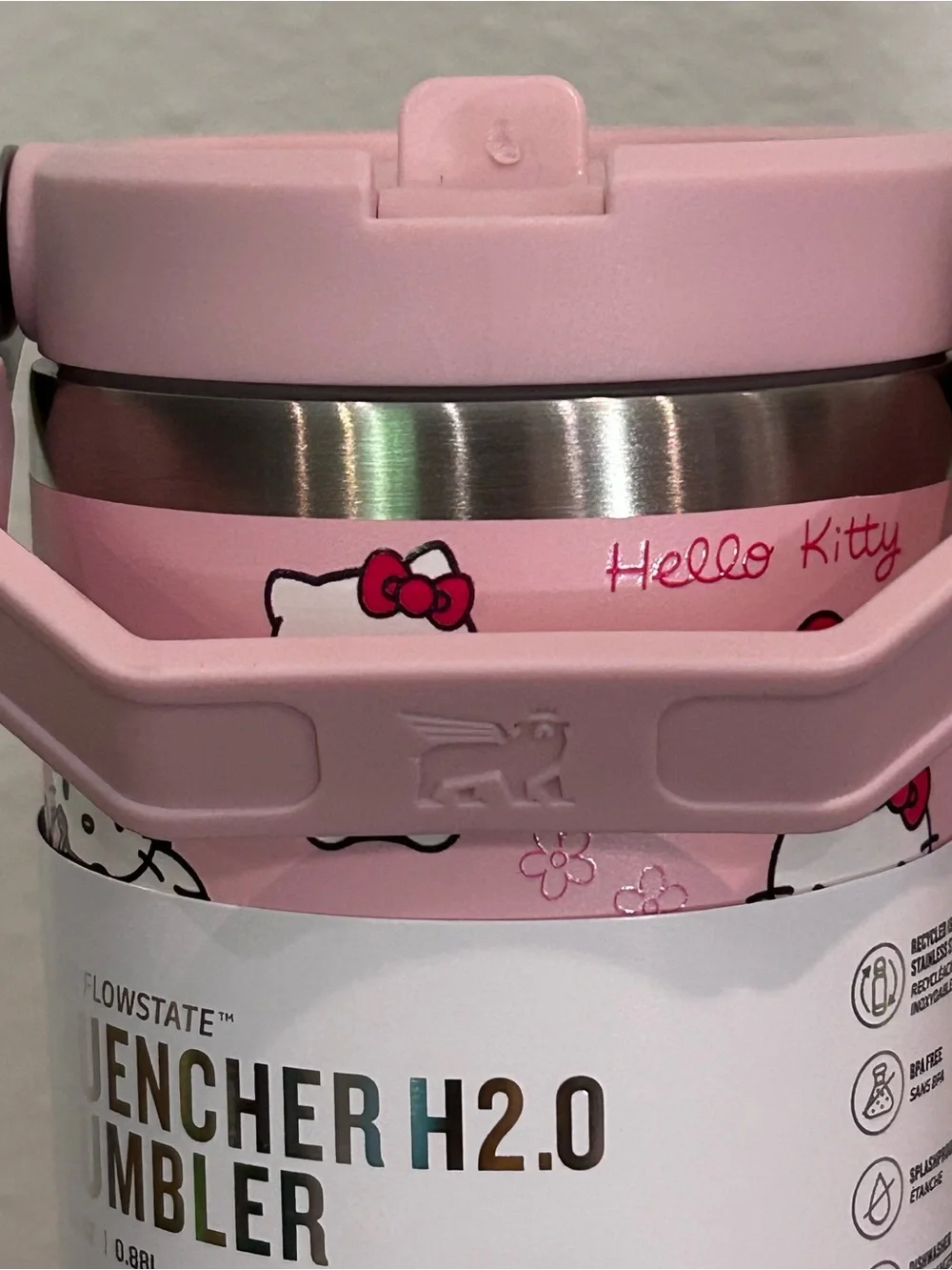 NWT Stanley Hello Kitty Quencher H2.O Tumbler Flowstate 30 oz All Day Hydration - Picture 6 of 8
